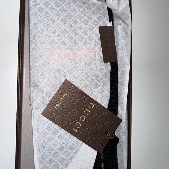Gucci Web Knitted Gloves In Wool Men Black One Size. - Picture 3 of 4